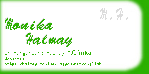 monika halmay business card